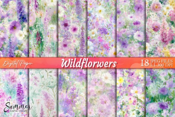 Download Pastel Purple Wildflowers Watercolor - Watercolor Collection