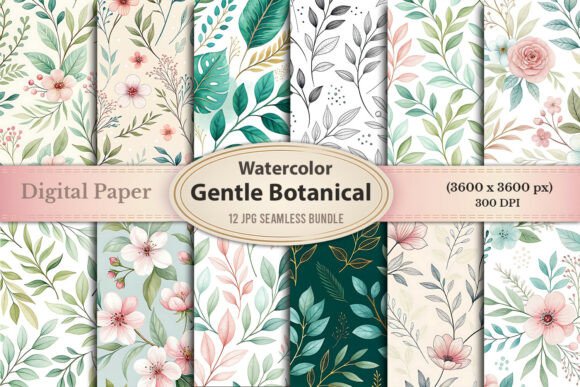 Download Gentle Botanical Watercolor Bundle - Watercolor Collection