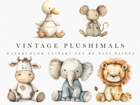 Download Watercolor Nursery Animal Clipart Bundle - Watercolor Collection