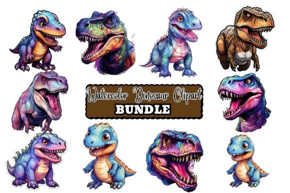 Download Watercolor Dinosaurs Clipart - Watercolor Collection