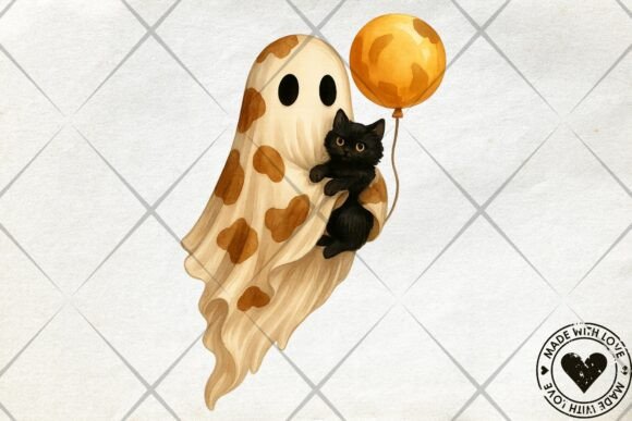 Download Watercolor Halloween Ghost PNG - Watercolor Collection