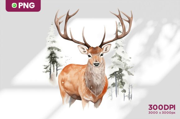 Download Watercolor Deer Clipart - Watercolor Collection