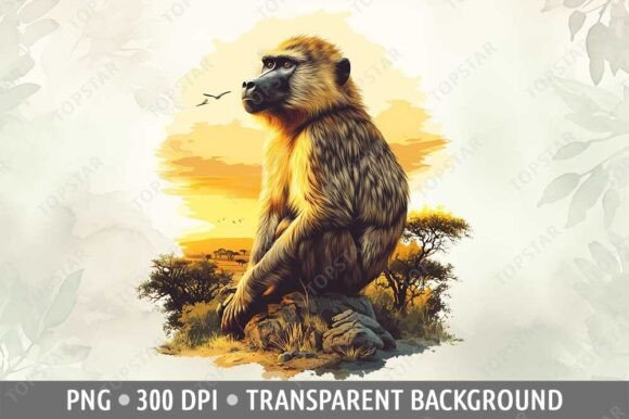 Download Baboon Clipart Wildlife Monkey Clip Art - Monkey Collection