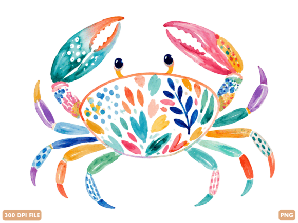 Download Watercolor Coastal Crab PNG - Watercolor Collection