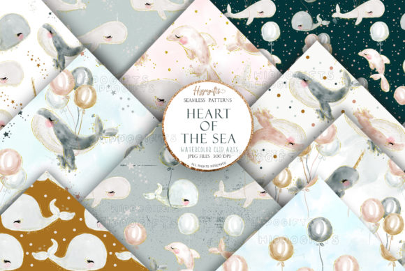 Download Watercolor Whale Patterns - Pattern Collection