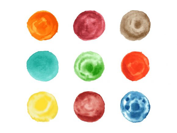 Download Handmade Watercolor Round Style Vector - Watercolor Collection
