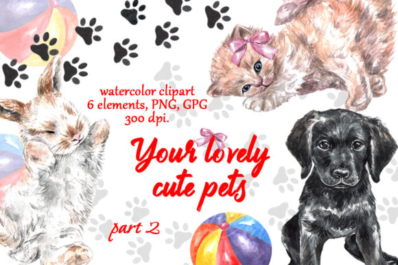 Download Cute Pets Watercolor - Watercolor Collection