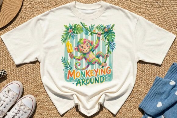 Download Playful Summer Monkey Sublimation PNG - Monkey Collection