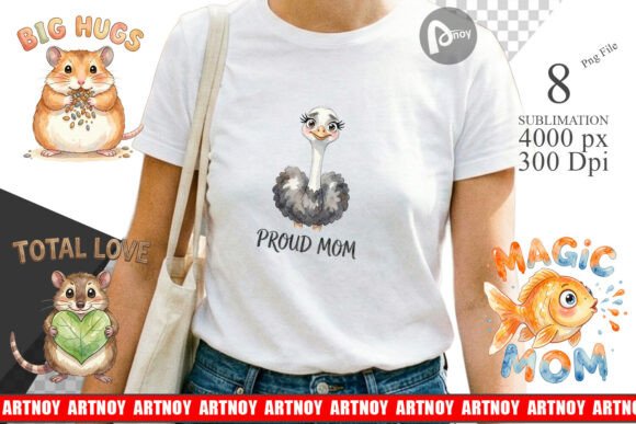 Download Ugly Cute Watercolor Animal Sublimation - Watercolor Collection