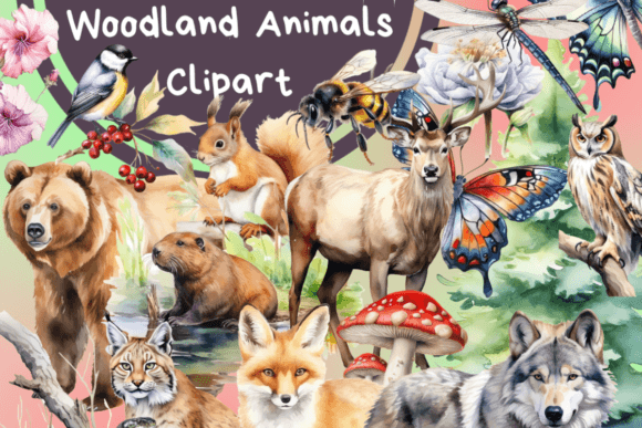 Download Cute Watercolor Woodland Animals Clipart - Watercolor Collection