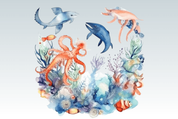 Download Underwater Watercolor Collection - Watercolor Collection