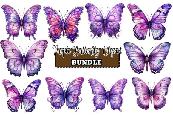 Download Purple Butterfly Watercolor Clipart - Watercolor Collection