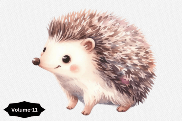 Download Cute Watercolor Hedgehog PNG Clipart - Watercolor Collection