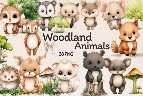 Download Watercolor Woodland Animals Cliparts - Watercolor Collection