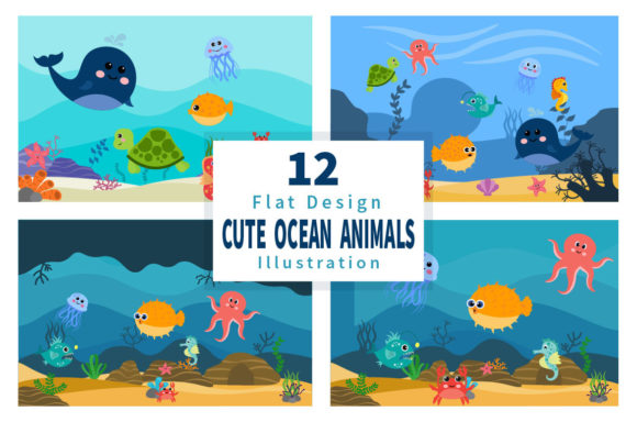 Download 12 Cute Ocean Animals Underwater - Cute ocean animals Collection