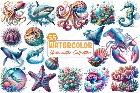 Download Underwater Watercolor Collection - Watercolor Collection