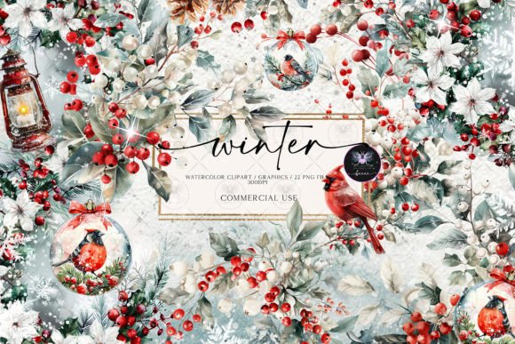 Download Winter Christmas Clipart Watercolor - Watercolor Collection