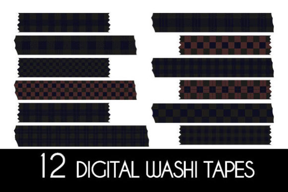 Download Dark Buffalo Plaid Washi Tapes Patterns - Pattern Collection