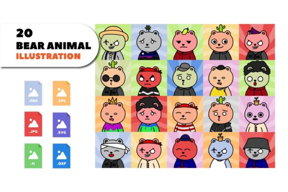 Download Cute Bear Animal Graphic Design - Animal graphic Collection