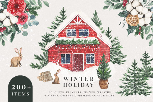 Download CHRISTMAS Watercolor Holiday Set - Watercolor Collection