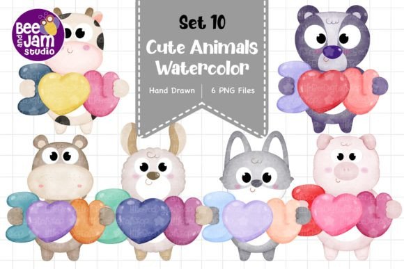 Download Cute Watercolor Animal Designs, PNG File - Watercolor Collection