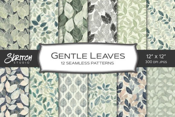 Download Gentle Leaves Seamless Patterns - Pattern Collection