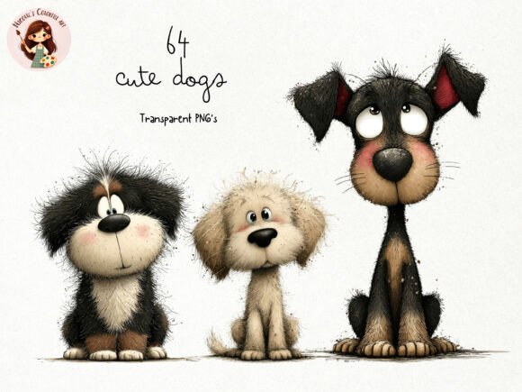 Download Cute Watercolor Dogs PNG Clipart - Watercolor Collection