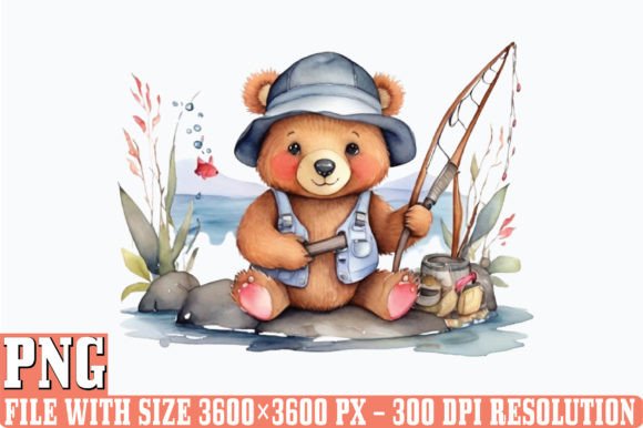 Download Watercolor Fishing Baby Clipart Sublimat - Watercolor Collection