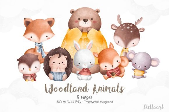 Download Watercolor Woodland Animals Character - Watercolor Collection