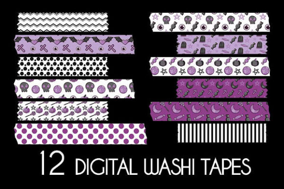 Download Purple Pastel Goth Washi Tapes Patterns - Pattern Collection