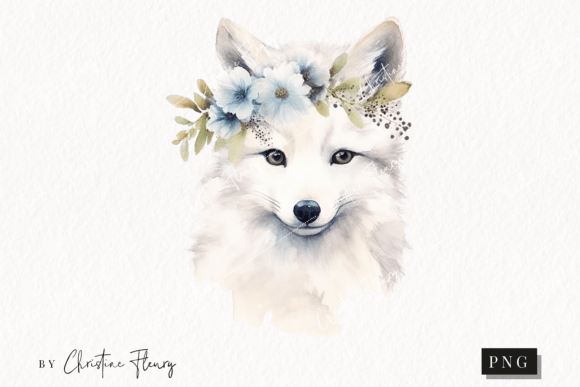 Download Watercolor Arctic Fox Clipart - Watercolor Collection