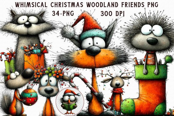 Download Whimsical Christmas Woodland Friends PNG - Woodland friends png Collection