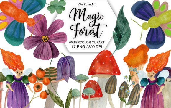 Download Watercolor Magic Forest Clipart - Watercolor Collection