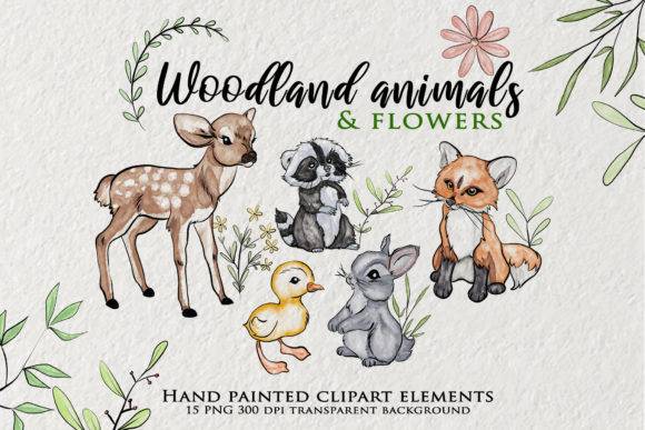 Download Watercolor Woodland Animals Clipart - Watercolor Collection
