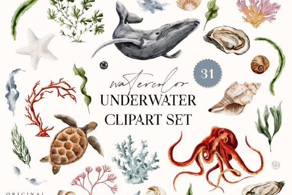 Download Underwater Watercolor Clipart Ocean Sea - Watercolor Collection