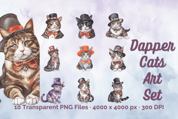 Download Cute Cats Clipart Bundle Watercolor Pets - Watercolor Collection