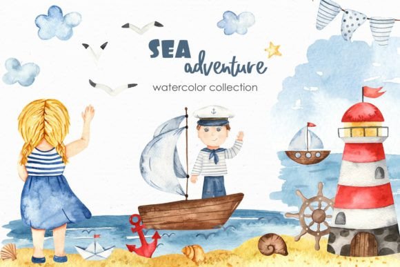 Download Sea Adventure Watercolor Collection - Watercolor Collection