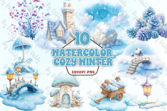 Download Watercolor Cozy Winter PNG - Watercolor Collection