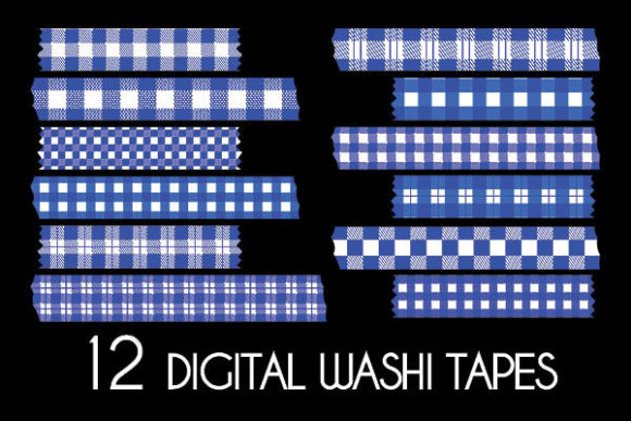 Download Blue Buffalo Plaid Washi Tapes Patterns - Pattern Collection