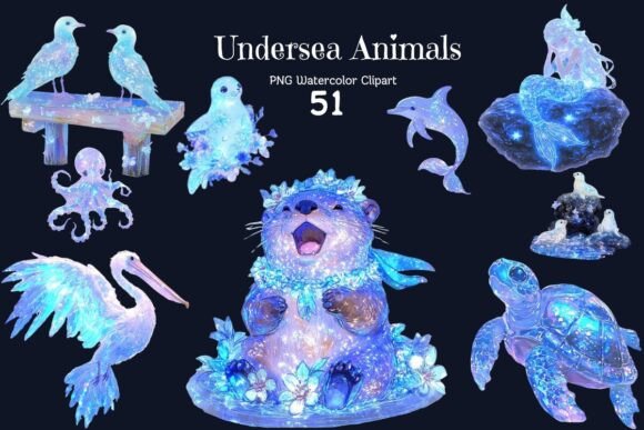 Download Undersea Animals Watercolor Clipart Bund - Watercolor Collection