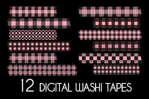 Download Pink Buffalo Plaid Washi Tapes Patterns - Pattern Collection