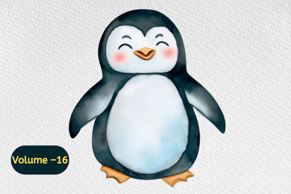Download Watercolor Penguins Clipart Sublimation - Watercolor Collection