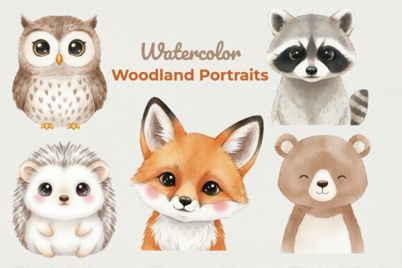 Download Cute Watercolor Woodland Animals - Watercolor Collection