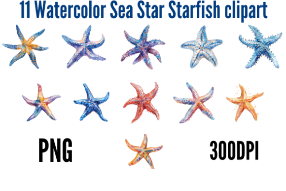 Download Watercolor Sea Star Starfish Clipart - Watercolor Collection