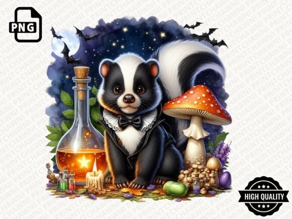 Download Watercolor Halloween Animal Clipart PNG - Watercolor Collection