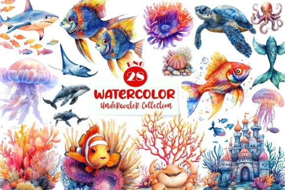 Download Underwater Watercolor Collection - Watercolor Collection