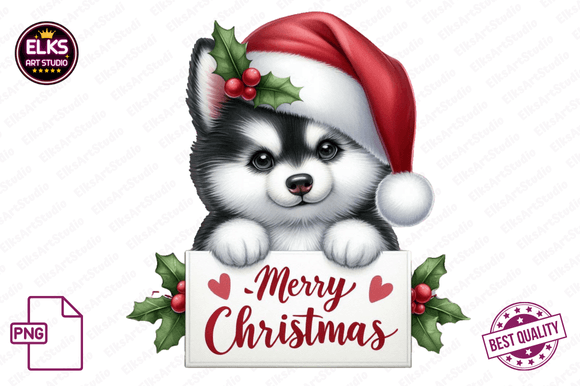 Download Watercolor Christmas Puppies Clipart - Watercolor Collection