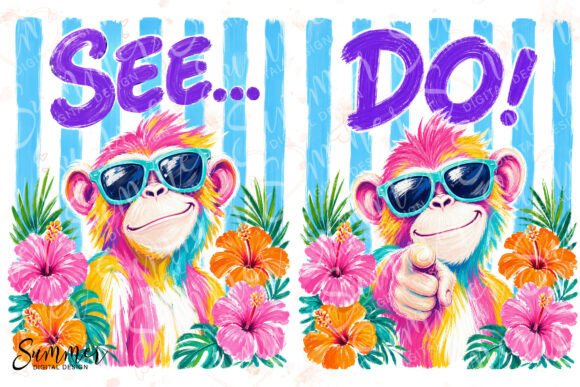 Download See Do Monkey Preppy Striped Funny PNG - Monkey Collection