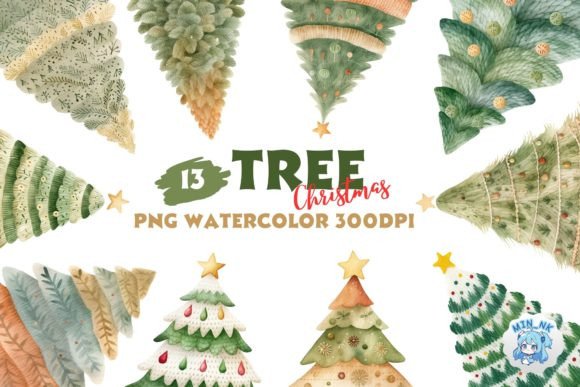 Download Tree Christmas Watercolor Clipart PNG - Watercolor Collection