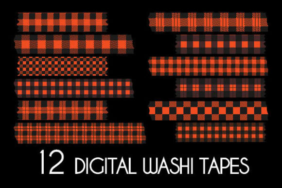 Download Red Plaid Washi Tapes Patterns - Pattern Collection